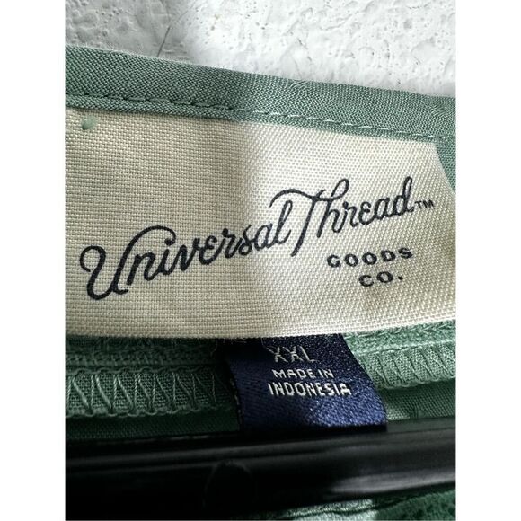 UNIVERSAL THREAD Bohemian Women’s Blouse SIZE XXL GREEN TIE Neck Prairie - Picture 4 of 14